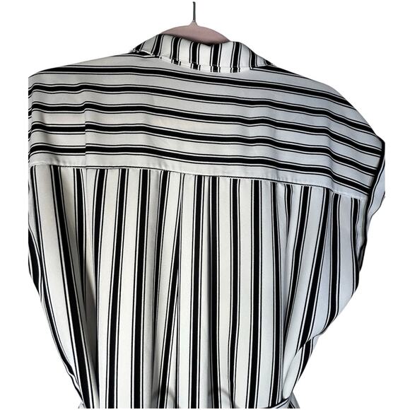 Express Black and White Striped Midi Dress - Picture 6 of 10